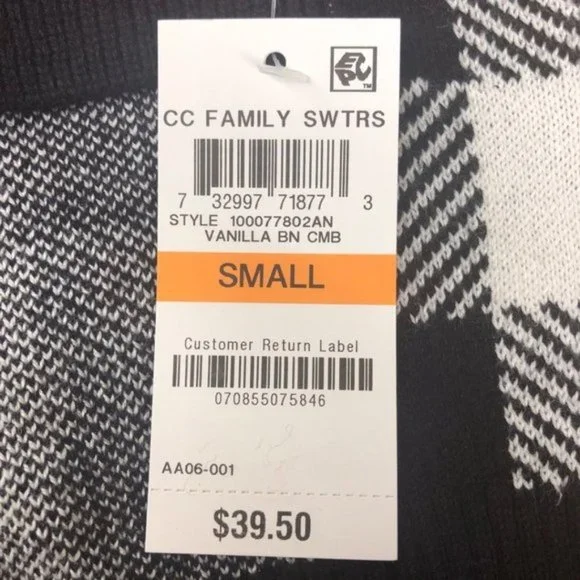 Charter Club Buffalo Check Plaid Dog Sweater NWT - Picture 7 of 12